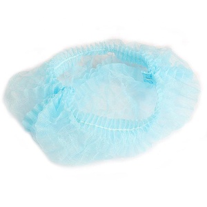 Lot de 100 bonnets jetables plissés en non-tissé anti-poussière pour cheveux et douche, fournitures hôtelières et de salon, bleu, non-tissé, bouffant - Product Image 4