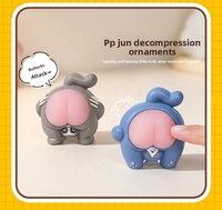 Ornement créatif en forme de fesses d'animaux de dessin animé, chat, Corgi, chien, fesses de pêche à presser, décoration pour tableau de bord de voiture, bureau et maison