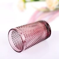 Lot de Verres à Vin Vintage en Gros avec Pied Diamanté Violet – Gobelets Colorés pour Vin et Eau – Décoration de Mariage – Vente en Gros à Faible MOQ