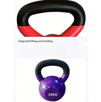 Pesa Rusa de Hierro Fundido Multicolor con Recubrimiento Brillante Ecológico para Yoga, Entrenamiento de Swing, Hombres, Mujeres, Portátil, Fitness en Casa, Pesas de Mano