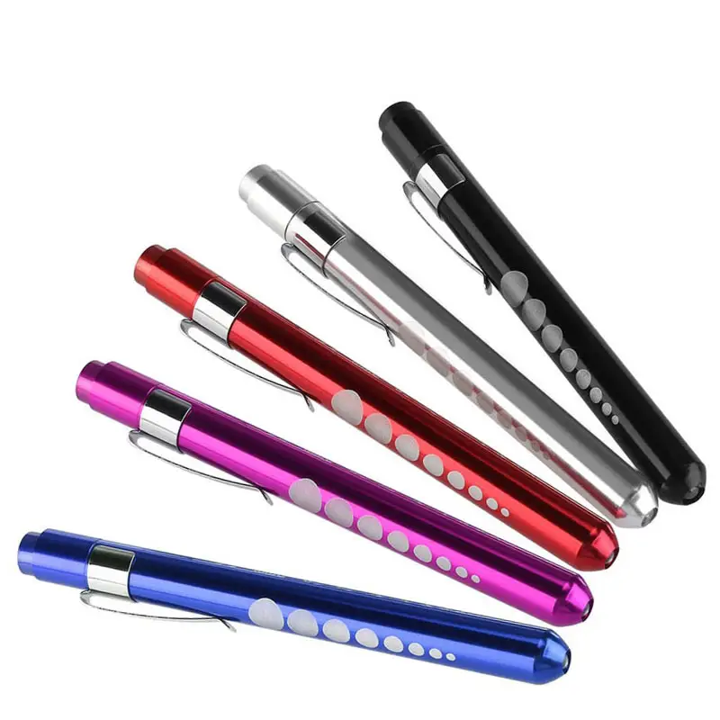 Aluminum Alloy Nurse Penlight with Pupil Gauge LED Medical Pen Lights for Nursing Doctors