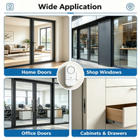 Sensor de Alarma de Seguridad Magnético para Puertas y Ventanas, Sensor de Alarma Antirrobo para el Hogar