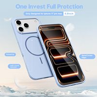 Coque de téléphone magnétique en silicone ultra-fine pour iPhone 17 Pro, compatible avec la recharge sans fil, esthétique mignonne et féminine, en gel de caoutchouc souple