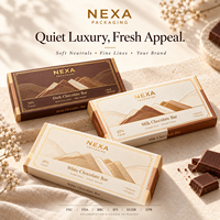 Boîtes d'emballage personnalisées pour barres chocolatées, cartons de luxe en papier cartonné avec logo estampé à chaud, vente en gros d'usine