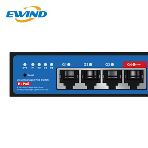 4+2 Port Gigabit Managed Network Switch mit <span class=keywords><strong>APP</strong></span>-Fernsteuerung Cloud-Managed PoE-Switch für IP-CCTV-Kamera-Sicherheit - Product Image 3