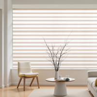 Stores zébrés intelligents pour Google Home Tissu occultant à double rouleau Motif vertical au design moderne pour les chambres d'hôtel et de bureau
