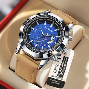 Montre pour homme en cuir d'affaires avec bracelet en <span class=keywords><strong>quartz</strong></span> et calendrier, montre classique, Reloj De Pulsera De Cuarzo Para Hombres - Product Image 1