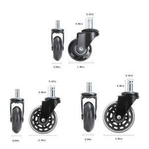 Ruote in gomma per ufficio pesanti da 2.5 pollici ruote per ruote ruote a rulli per mobili per uso scolastico ospedaliero - Product Image 5