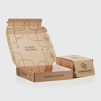 Boîtes d'expédition en carton ondulé personnalisées avec logo imprimé, petite taille, design unique, pour produits de soin de la peau, emballage de vêtements, vente en gros UE