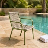 Ensemble de trois pièces de meubles de jardin imperméables, table de loisirs et chaise en métal pour cour extérieure et balcon
