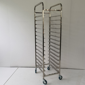Chariot à 16, 18, 32, 64 plateaux, chariot à pain robuste en acier inoxydable, chariot de boulangerie pour four rotatif - Product Image 5