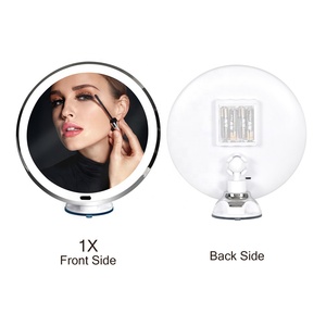 Maquillaje <span class=keywords><strong>espejo</strong></span> de 360 grados de rotación 10X lupa ducha en el cuarto de <span class=keywords><strong>baño</strong></span> vanidad <span class=keywords><strong>espejo</strong></span> con luz potente <span class=keywords><strong>ventosa</strong></span> - Product Image 4