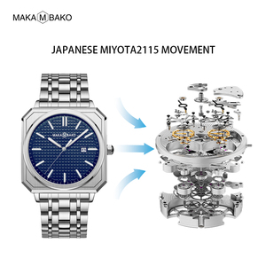 Hannah Martory reloj de fábrica Original de alta calidad moda Japón movimiento de cuarzo clásico logotipo personalizado impermeable cuadrado hombres reloj - Product Image 4