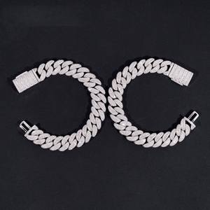 Bracelet à maillons de luxe en moissanite, chaîne de bijoux tendance hip-hop en argent sterling 925, accessoire unisexe - Product Image 5