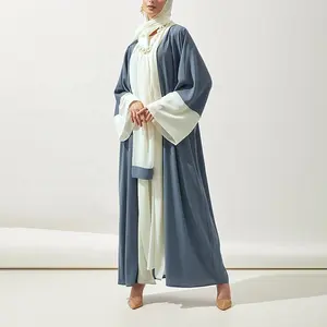 Penjualan grosir pakaian Lebaran Islam Timur Tengah desain Fashion kardigan Abaya mewah jubah panjang gaun Muslim wanita