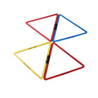 Anneaux d'agilité triangulaires en PP de haute qualité avec taille et couleur personnalisables pour l'entraînement de vitesse au football et au soccer