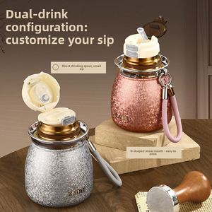 Titanium-covered Gourd Vacuum Insulation Thermos Cup Modern Minimalist Design Office Health Men's High-end Business Gift <b>Tea</b> - Product Image 1
