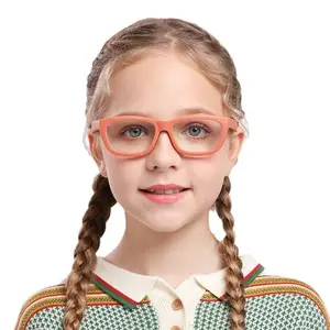 柔軟な子供用アンチグレアブルーライトコンピューターグラスフレームキッズガール男の子眼鏡近視光学Tr90眼鏡アイウェア