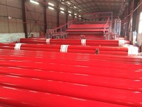 Tubes en acier au carbone peints en rouge, tuyau rond de combat pour arroseur de feu soudé, Astm A53 Type E Grade B Erw Sch40