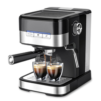 Machine à café domestique avec mousseur à lait, machine à café 2-en-1 pour dosettes K-Cup et café moulu, préparation rapide de lattes et cappuccinos