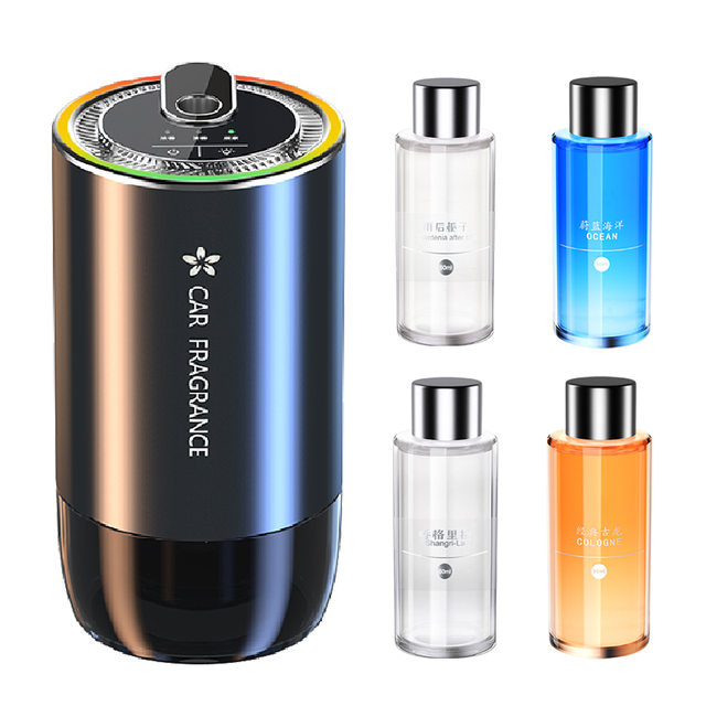 Portable USB Car Aromatherapy Diffuser Ultrasonic Waterless Essential Oil Scent Machine for Cup Holder and Office