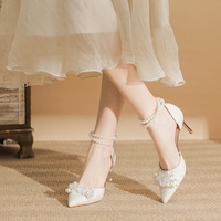 Vrouwen Hoge Hakken Pumps Dame Sexy Bruiloft Bruids Dunne Hoge Hakken Wit Solide Feest Prom Valentijn Kantoor Kwaliteit Prom Schoenen