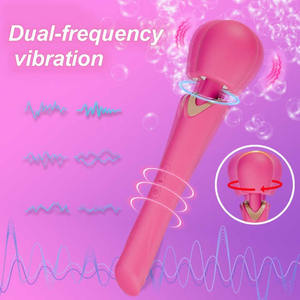 Potente consoladores vibrador Dual Motor goma gran tamaño varita G-Spot masajeador juguete sexual para pareja estimulador de clítoris - Product Image 3