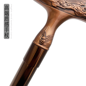 Canne de randonnée télescopique personnalisée en alliage d'aluminium, réglable, épaissie, antidérapante, bâton de marche marron, origine Zhejiang S005TBR - Product Image 3
