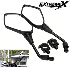 Nuevo Espejo Retrovisor Universal Convexo de Plástico con Rosca de 8mm y 10mm para Motocicleta, Scooter y Bicicleta Eléctrica, de Gran Angular, para Reemplazo - Product Image 2
