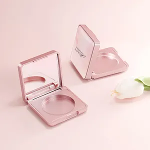 Caja de polvo de maquillaje Alovey Diámetro vacío 40Mm Diferentes cosméticos de impresión 3D Estuche de sombra de ojos rosa