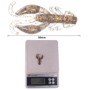 เหยื่อกุ้งนิ่ม 5 ซม. 2 กรัม เหยื่อตกปลาเบส 5 ชิ้นต่อถุง - Product Image 4