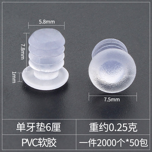 GQK GW2510311 Modern Simple Durable Impact-resistant PVC Soft Rubber Anti-slip Embedded Transparent Floor Protectors Leg <b>Pad</b> - Product Image 6