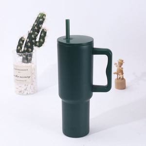 <b>40oz</b> Car Travel H4.0 <b>Handle</b> <b>Tumbler</b> Vacuum Mug Lid Straw Non-Slip Base ODM OEM Custom Design - Product Image 4