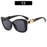 Lunettes de soleil unisexes de style européen et américain, forme papillon, incrustées de perles, protection UV400, monture intégrale, tendance, haut de gamme, multi-usages