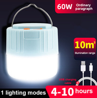 Precio barato plástico un botón Encendido apagado función Mini linterna recargable bombilla LED Camping Luz