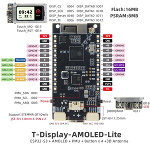 LILYGO T-Display-AMOLED-Lite Carte de développement ESP32-S3 1.47 pouces <span class=keywords><strong>RM67162</strong></span> Écran AMOLED ESP32-S3R8 microprocesseur double cœur - Product Image 5