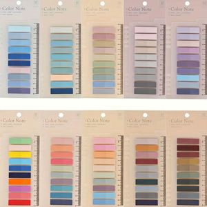 Morandi Cute Style <b>Sticky</b> <b>Notes</b> with Self-Adhesive Transparent Tabs PET Index Paste PP Ruler Memo Pad for Office or School Use - Product Image 1