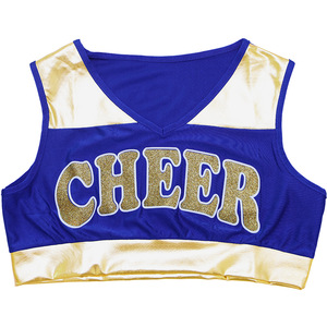 Cheerleading Uniforms Set <b>Glitter</b> Print 100 Polyester Short Skirt Performance Outfits For Women Spring 2025 - Product Image 3