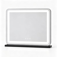 Miroir de maquillage de bureau éclairé par LED, miroir de vanité intelligent HD tactile pour chambre à coucher