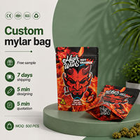 Sachet Mylar Personnalisé pour Aliments, Refermable, Doypack Anti-Odeur, Emballage UV Sélectif, Vente Directe Usine