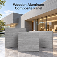 Panneau composite bois-aluminium grain de pin 4 mm sur mesure, revêtement PVDF, pour revêtement de façade aspect bois