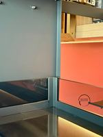 Étagère coulissante en verre trempé pour armoire murale supérieure de cuisine, panier de rangement relevable