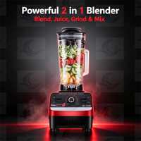 Mixeur-broyeur 2-en-1 multifonction puissant avec double tasse pour jus, smoothies, viandes, noix et épices – Vente en gros