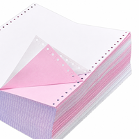 Kertas Komputer Tanpa Karbon Dingfeng Custom 9.5x11 Tractor Feed NCR untuk Printer Dot Matrix 1-6 Ply Warna Kustom