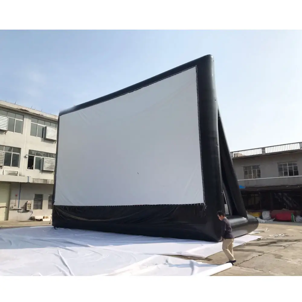 Blow Up Outdoor Inflatable Projector Screen Theater Inflatable Movie Screen For Backyard