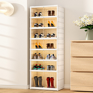 Shoe Storage Rack Foldable Pull Out Design No Installation Required Household Shoe Cabinet For Living Room Bedroom Entryway - Product Image 3