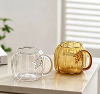 Tasse à café en verre vintage motif citrouille d'automne, verre multi-usage pour cadeau de déménagement, Halloween, cadeau d'affaires et décoration de table