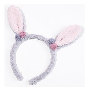 Diadema coreana con orejas de conejo de piel de oveja, diseño floral, linda y versátil, para lavarse la cara, para venta al por mayor en talla de mujer - Product Image 5