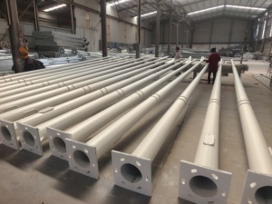 Poste de Luz Galvanizado en Caliente de 6M, 8M, 10M, 12M, Poste de Lámpara de Acero de un Solo Brazo o Doble Brazo <span class=keywords><strong>para</strong></span> Iluminación de Carreteras - Product Image 2