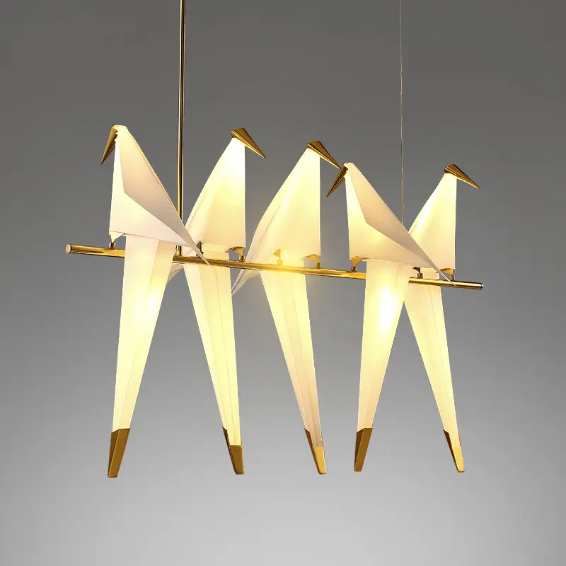 Nordic Moderne Minimalistische Creatieve Artistieke Origami Vogel Papier Crane Plafondlamp Lamp Kroonluchter